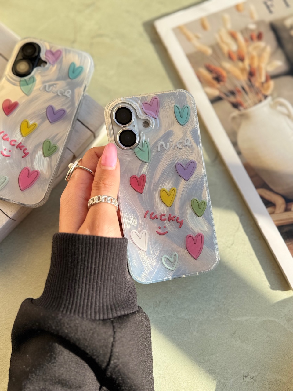 قاب قلبی رنگی Nice