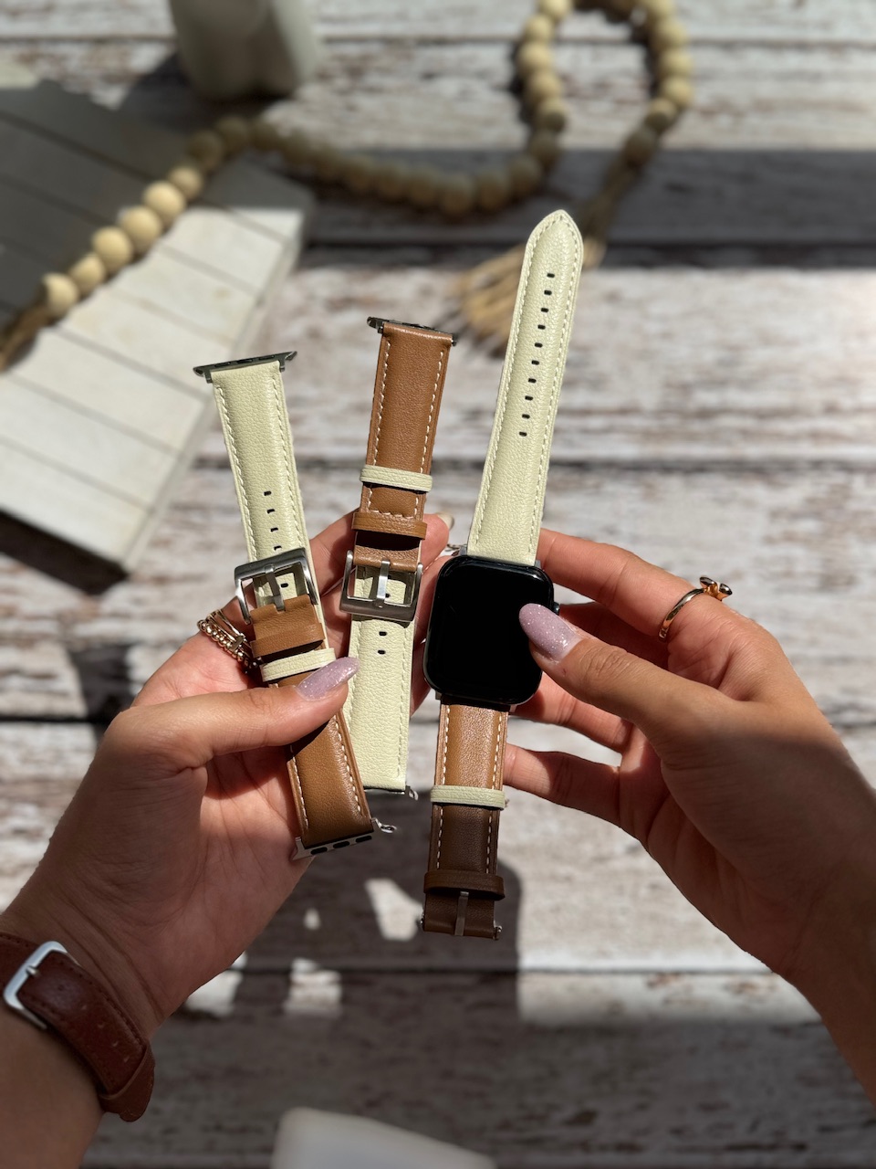 بند اپل واچ چرمی mocha mousse